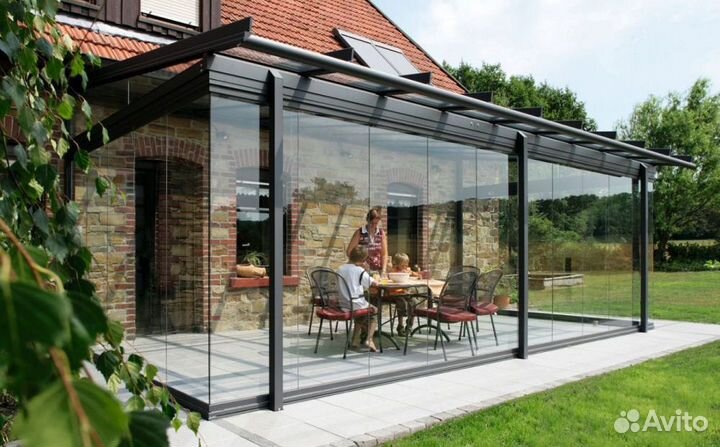 Безрамное остекление террас