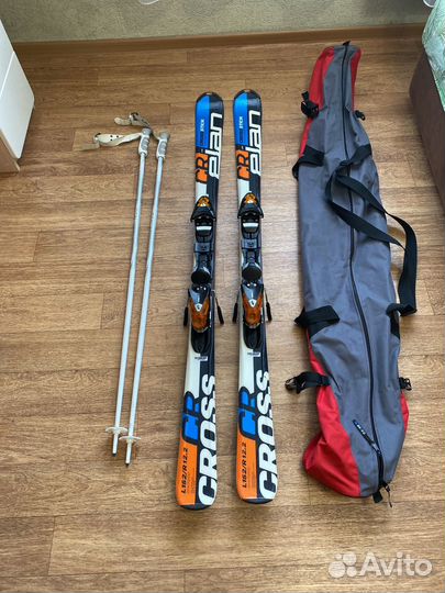 Горные лыжи 152 Elan с палками и чехлом
