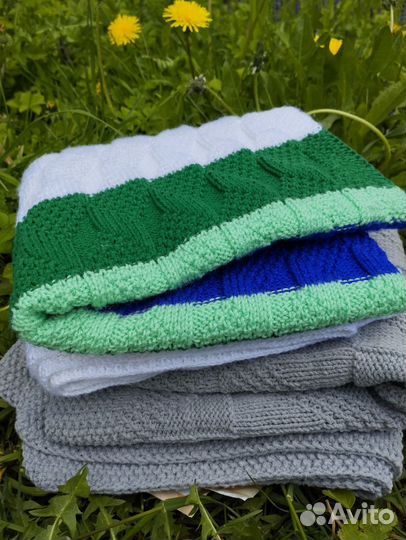Пледы вязаные