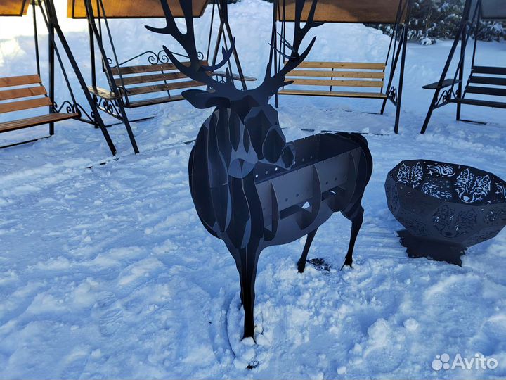 Мангал олень лев