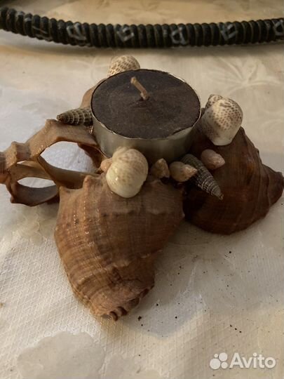 Подсвечник из ракушек