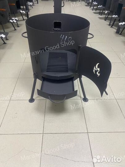Печь под казан 16л с трубой и зольником