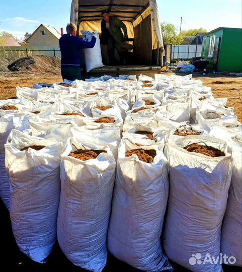 Навоз конский валом, Сыпец, Перегной