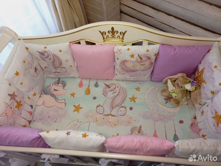 Бортики в детскую кроватку новые