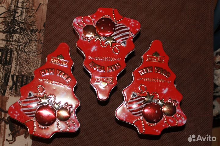 Банки жестяные из-под чая, новые и б/у