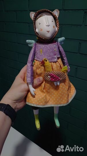 Кукла ручной работы из полимерной глины