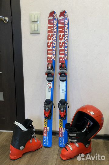 Горные лыжи детские 110 комплект