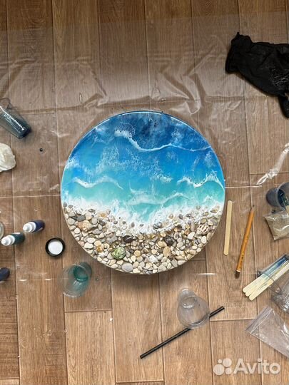 Картина из эпоксидной смолы море