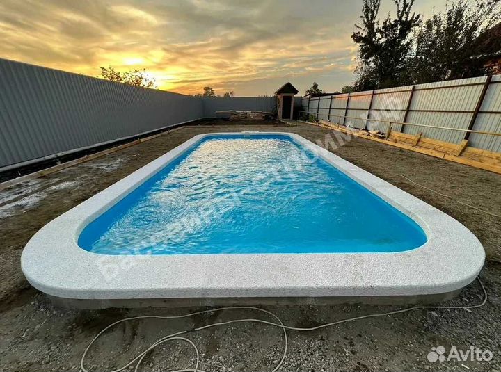 Бассейн 8х3,5х1,5 от производителя,ступени Бельэта