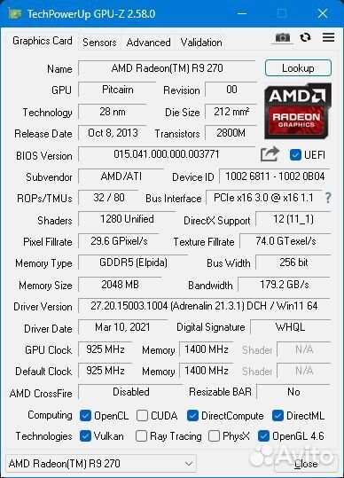 Radeon R9 270