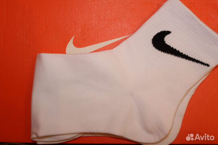 Спортивные мужские белые носки Nike р.41-47