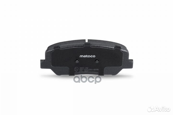 Колодки тормозные дисковые 3000-182 metaco