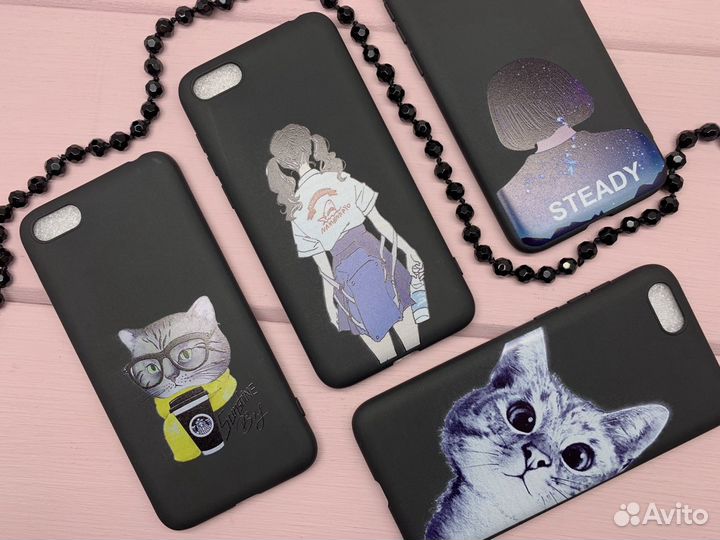 Силиконовый чехол на honor, samsung c принтом