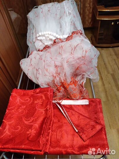 Комплект из штор, тюли и ламбрекена