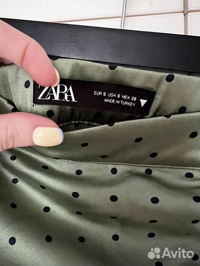 Сатиновая юбка Zara