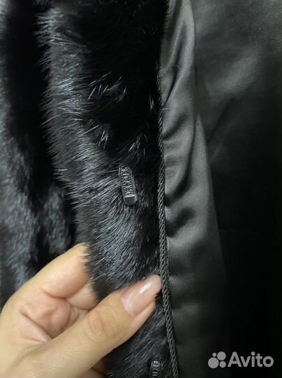 Шуба норковая с капюшоном