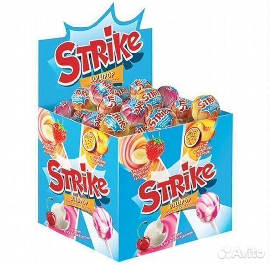 Опт - Карамель на палочке Strike с Молочным вкусом