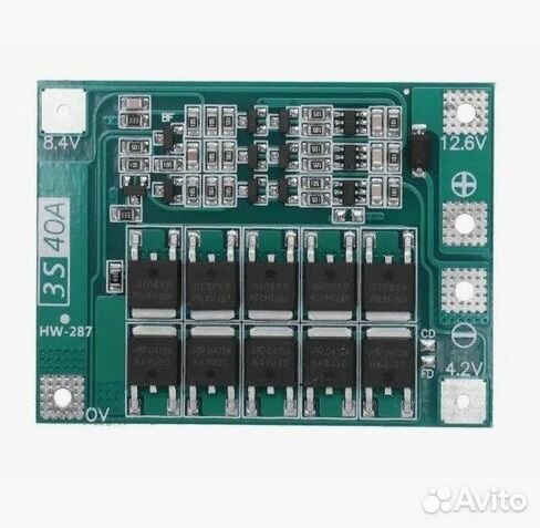 BMS плата заряда-разряда для АКБ 40 ампер 3S