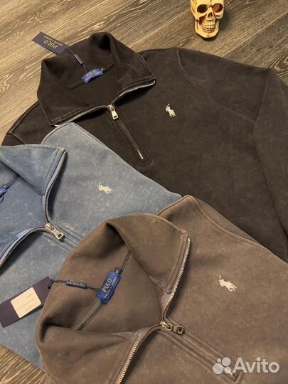 Мужской свитер с воротником на замке Polo