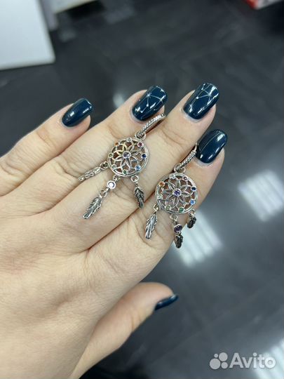 Серьги и браслет пандора