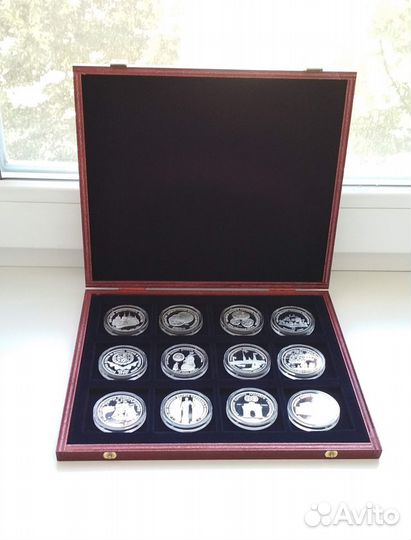 Полный набор 12х 3 рубля серебро СССР пруф