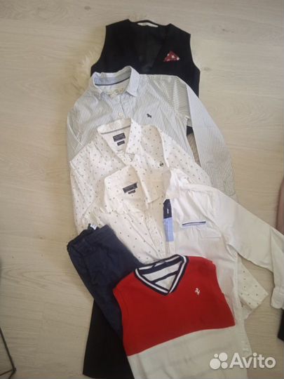 Комплект рубашек брюк жилеток для школы H&M и др