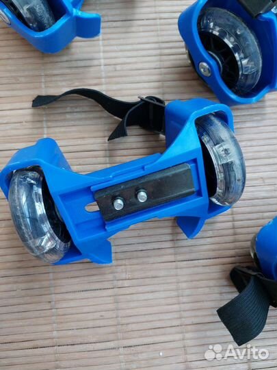 Ролики детские 2 колеса светящиеся колеса