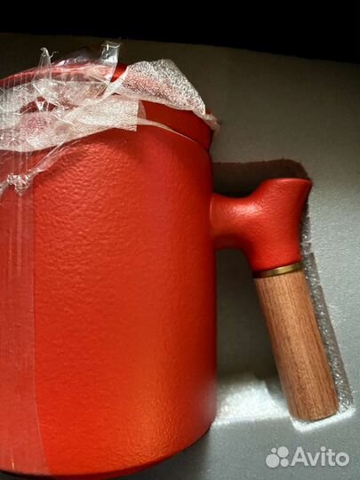 Кружка с деревянной ручкой 500 мл