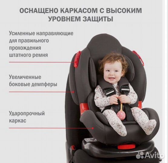 Детское автокресло siger 9 до 25 кг isofix