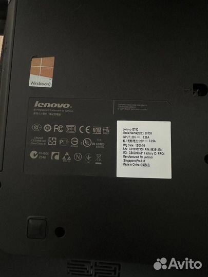 Ноутбук Lenovo G780