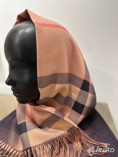 Палантин хлопковый с люрексом