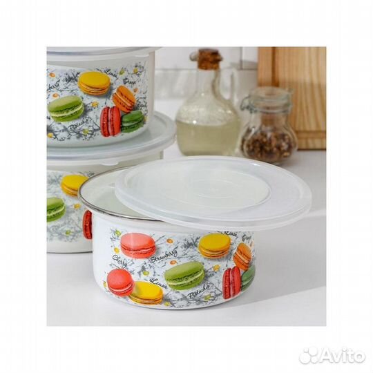Набор салатников 3 пр. Цветное печенье (1,0 л, 1,9