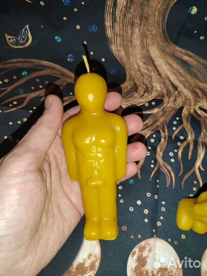 Свеча Вольт восковой, кукла Вуду