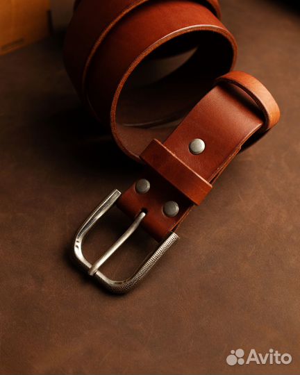 Кожаный мужской ремень от Zaitsev Atelier