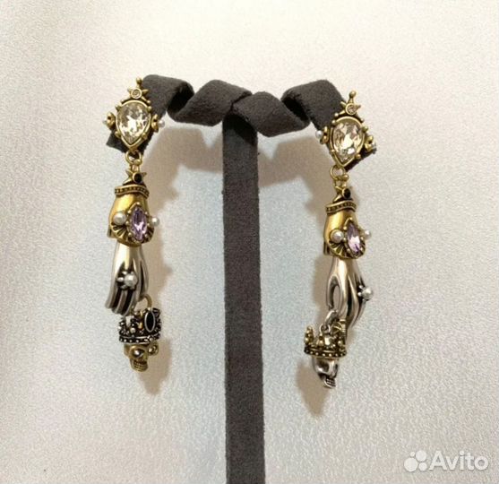 Серьги в стиле Alexander MCqueen