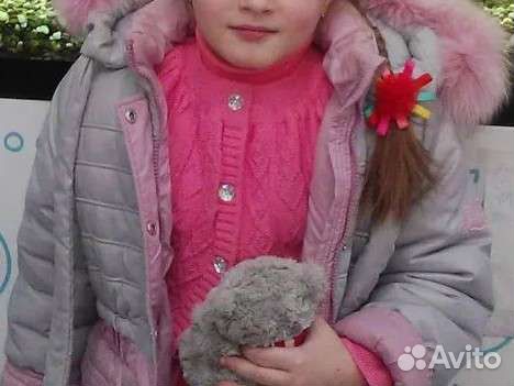 Пуховик пальто для девочки 6-8 лет