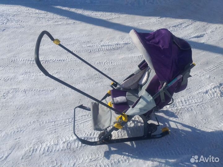 Детские зимние санки с колесами