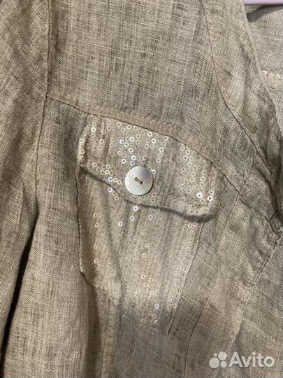 Курточка лен Италия 46 р женская