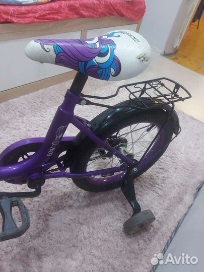 Детский велосипед для девочки, диаметр колёс 16