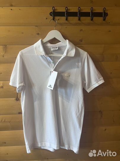 Polo lacoste мужское белое
