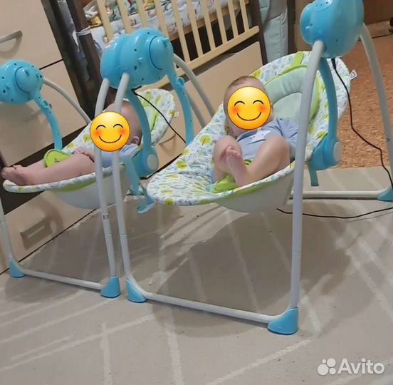 Детские электронные качели babyton