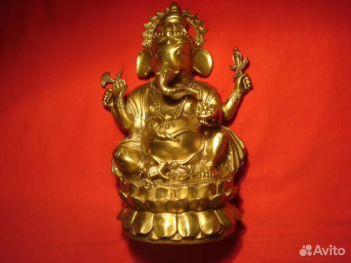 Символ Благосостояния Слон Ганеша Тибет Золото