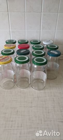 Банки стеклянные с крышками 15 шт