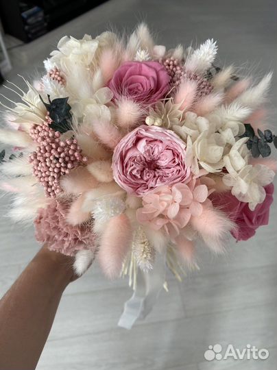 Свадебный букет из сухоцветов