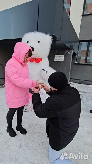 Поздравление от мишки чебурашки,сюрприз,ростовые