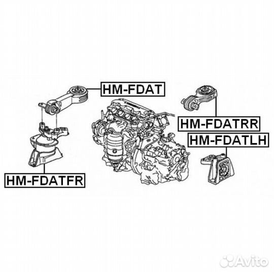 Опора двигателя honda civic FD 06-12 пер