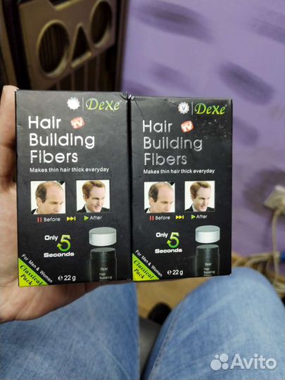 Загуститель для волос цвет чёрный