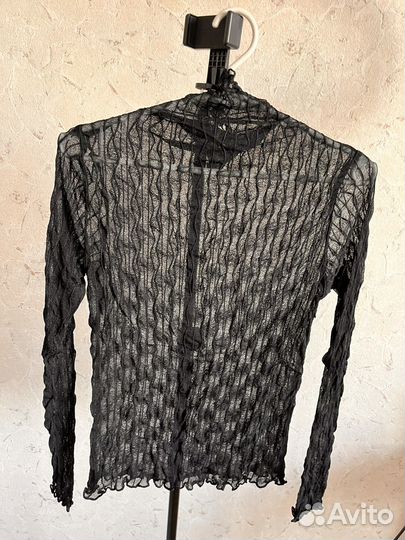 Водолазка полупрозрачная черная