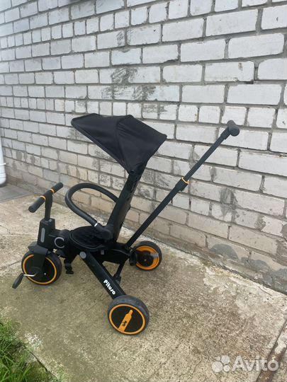 Детский велосипед с ручкой складной