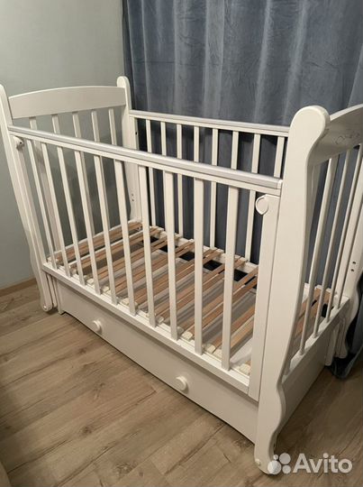 Кроватка Елисей Можга С717 + матрац babysleep+хб н